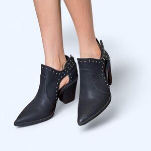 Mix No. 6 Black Studded Ankle Boots (Size 7M)